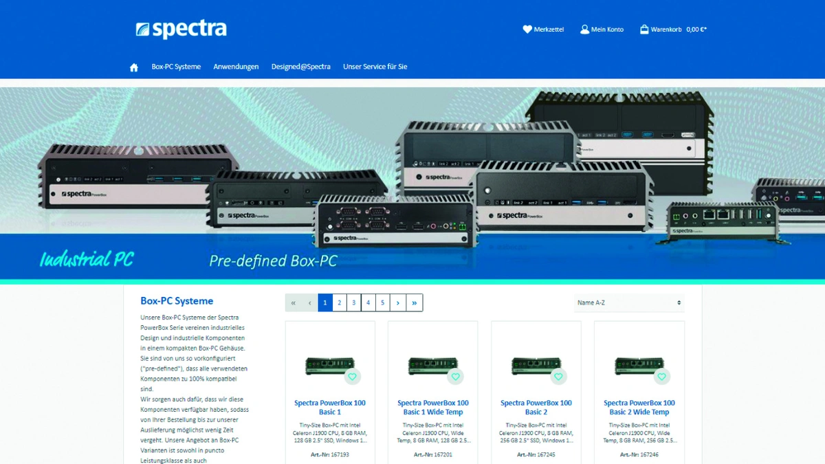 Spectra eröffnet Industrie-PC-Webshop - Embedded > Hardware - Elektroniknet