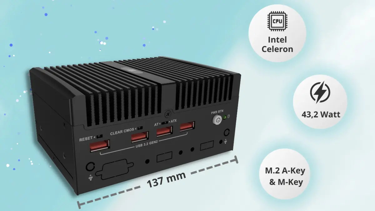 Mini Box PC with Celeron processor - International - Elektroniknet