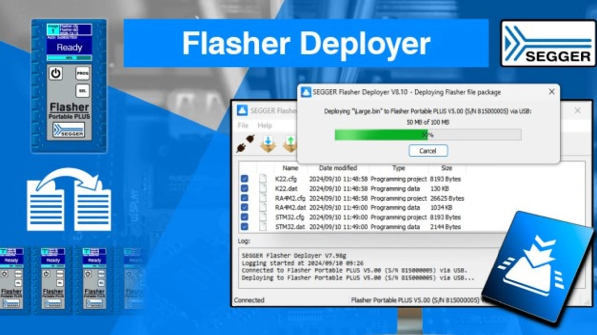Der »Flasher Deployer« von Segger hilft beim Setup seiner Flasher ...