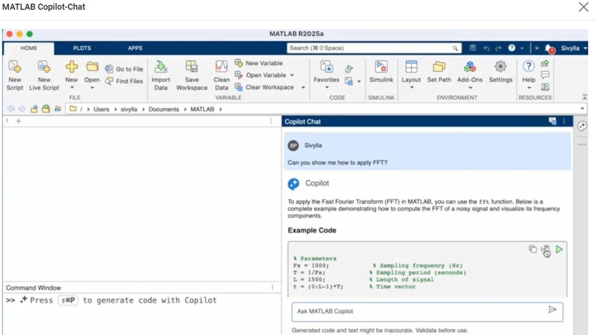 Mit KI-basiertem MATLAB Copilot produktiver werden - Embedded ...