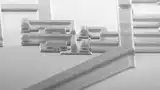 Rasterelektronenmikroskopische Aufnahme eines typischen GaAsSb/InP-ICs mit dreischichtigem Metallsubstrat.