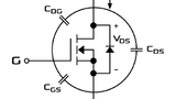 MOSFET mit parasitären Kapazitäten