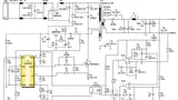 Vollständige Schaltung eines einstufigen PFC-Netzteils zum Speisen von LEDs mit dem Controller FAN6961.