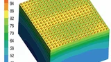 Der Temperaturverlauf der CeramCool-Box ist homogen. Packungsdichten bis 100 W/cm² werden effizient entwärmt. Als Werkstoff wird Aluminiumnitrid-Keramik namens Alunit eingesetzt.