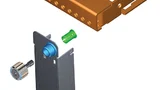 Skizze der Verschraubung an AdvancedMC- Modulen.