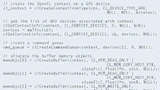 Listing 3. Während der Initialisierung des Host-Programms wird ein Kontext für den Ablauf der OpenCL-Programme erzeugt.