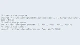 Listing 4. Schließlich wird das OpenCL-Programm für die GPU compiliert und erzeugt.