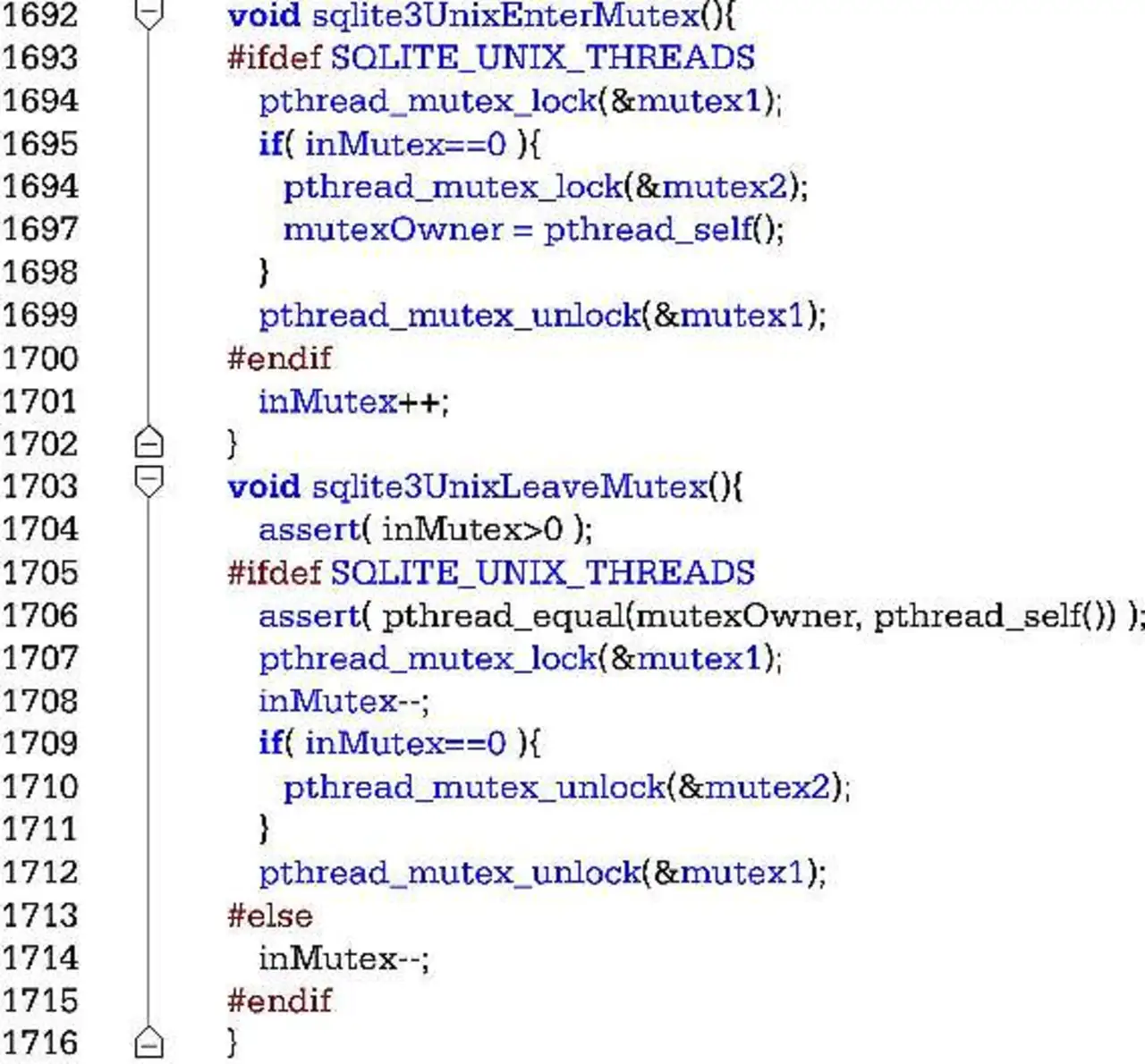Bild 3: Quellcode-Auszug aus SQLite Bild 3: Quellcode-Auszug aus SQLite