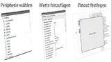 Mit dem AppBuilder-Tool können Funktionen mittels Drag & Drop den jeweiligen Pins zugewiesen werden