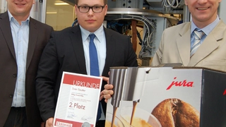Leiterplatten Designwettbewerb Pfiffige Power PCBs 2 Preis Markus Wölfel Jumatech GmbH Fabian Heid ASQtec GmbH Gerhard Stelzer Chefredakteur Elektronik