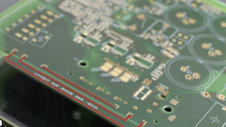 Leiterplatten Designwettbewerb Pfiffige Power PCBs 3  Preis KEB Karl E  Brinkmann GmbH Wirelaid Elektronik PCB mit Markierung