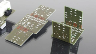 Leiterplatten Designwettbewerb Pfiffige Power PCBs 2  Preis ASQtec GmbH Wirelaid Elektronik PCB mit Markierung