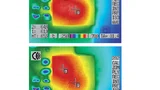 Die von der Oberseite des LTM4611 aufgenommene Thermografie 