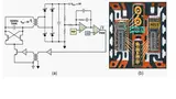 Bild 2 (a): Blockschaltung eines isolierten DC/DC-Wandlers (b) Gehäuse-Implementierung eines vierkanaligen Isolators mit 500 mW isolierter Leistung