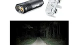 LED-Taschenlampe Piko TL mit zugehörigen maßgeschneiderten TIR-Linsen sowie erzeugte Ausleuchtung