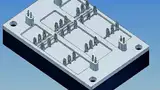 Bild 1: Prototyp des niederinduktiven IGBT-Moduls mit PressFit-Kontakten, schnellen IGBT-5-Halbleitern (1200 V/600 A) und ».XT«-Technologie