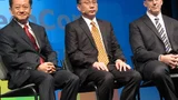 Dr. Shang-Yi Chiang, Executive VP bei TSMC, Dr. Kyu-hyoun Kim, als Executive VP bei Samsung für das Foundry-Geschäft zuständig, und Greg Bartlett, CTO bei Gloabalfoundries.