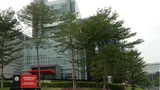 Eingang zu TSMC's Firmenzentrale im Hsinchu Science Park, Hsinchu, Taiwan.