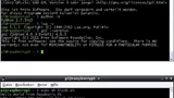 Bild 4. Eingesetzte Entwicklungs-Tools und deren Versionen (oben).  Terminalausgabe für das „Hello World“-Beispiel blink.sh (unten).