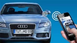 So sieht die App zum Öffnen und Inbetriebsetzen eines Kfz via Bluetooth und Smartphone aus. 