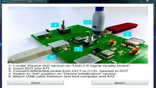 Bildgestützte Anleitung des Testablaufes: Device HS Mode - Signal Quality Test mit R&S RT-ZF1 Test Fixture