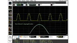 In diesem Beispiel eines DSO Agilent Infiniium 9104A mit einer Dynamikbereichs-Einstellung von ±8 Teilstrichen verschob der Anwender das Signal um vier Teilungen aus der Mitte