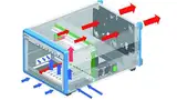 Bild 4: Die Luft wird durch Lüfter an der Rückseite des Chassis abgesaugt