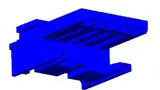 Bild 5: Kunststoffgehäuse einer USB-3.0-Standard-A-Buchse
