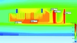Simulation einer bestückten Leiterplatte.