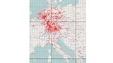 Alle im Rahmen der Feldstudie durchgeführten Fahrten der Testfahrzeuge in der geographischen Übersicht