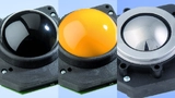 Trackball in schwarz und gelb sowie aus Edelstahl