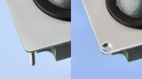 Trackball-Einbaumodul in einer Metallfrontplatte