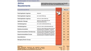 Grafik zur Gehaltsprognose 2013