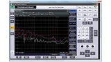 Spektrum mit markierten Störfrequenzen. Der Empfänger misst Quasipeak- und CISPR-Average-Spektrum gleichzeitig