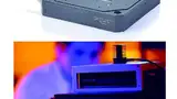 Bild 4: Die Feinjustierung von Objekt oder Probe übernimmt das Piezo-Nanopositioniersystem (oben), das nicht nur hochgenau arbeitet, sondern sich auch gut in die Applikation integrieren lässt (unten
