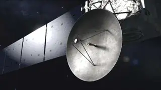 Raumsonde Rosetta mit Antenne