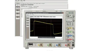 Ein typisches Testergebnis eines BroadR-Reach-Pulses mit dem automatisch eingeblendeten Cursor zur Verifikation der Signalgüte.