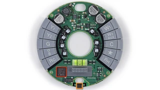 Motherboard des Nest-Thermostats von vorn