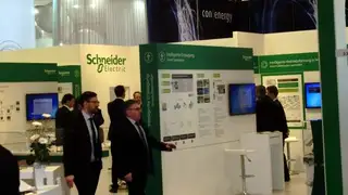 Auf der E-world 2014, Stand Schneider Electric