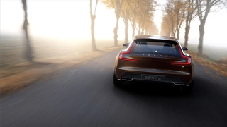 Das Heck des Volvo Concept Estate erinnert an das Design des Volvo 1800 ES aus den frühen 1970er Jahren.