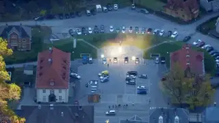 Nachgeführte Solarspiegel beleuchten Rjukan