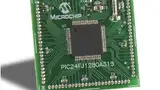 Bild 1: Im Halbschlafmodus (Doze Mode) kann die CPU des  »PIC24F-J128GA310« (hier auf dem Plug-in-Modul für das  »Explorer 16«-Entwicklungsboard) langsamer laufen als die Peripherie
