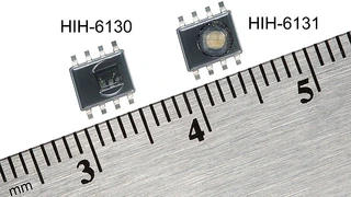 Die HumidIcon-Serie von Honeywell kombiniert Digitalausgang-Sensoren zur Überwachung der relativen Luftfeuchtigkeit und Temperatur in einem Gehäuse.