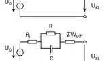 Bild 1: Beispiel von zwei Ersatzschaltbildern für Lithium-Ionen-Zellen 