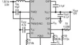 Bild 1: Mit Betrieb bei 1 MHz und mit kleiner Drossel ist der Wandler gut für batteriebetriebene Geräte geeignet 