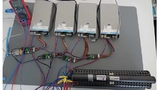 Bild 2. Aufbau paralleler Betrieb mit 4 Netzteilen und CT-251 und drei CT-551 im Laborbetrieb.