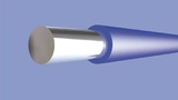 Bild 1: Beim bis zu 0,00762 mm dünnen Golddraht »Temp-Flex MediSpec« wird die ETFE-Beschichtung in einem hoch präzisen Extrusionsverfahren aufgebracht und sorgt für zuverlässige Isolation des Leiters 