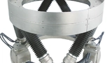 Bild 1: Sechsachsiges Positioniersystem (Hexapod) von Physik Instrumente zur präzisen Ausrichtung der Subreflektoren