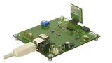 Starter Kit ST-100 mit ADC, Verstärker und USB-Schnittstelle. Ein Radarmodul befindet sich im Stecksockel X1