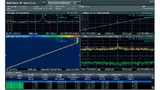 Der R&S FSW zeigt wichtige Chirp-Parameter wie Steigung (Chirp Rate), Sendedauer (Chirp Length) und Linearitätsabweichung (Chirp Rate Deviation) in einer Ergebnistabelle an, so dass die manuelle Auswertung über Markerfunktionen nicht mehr notwendig i